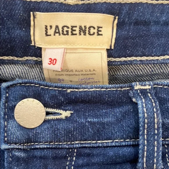 L’Agence size 30 raw hem crop wide leg jeans - Picture 3 of 3